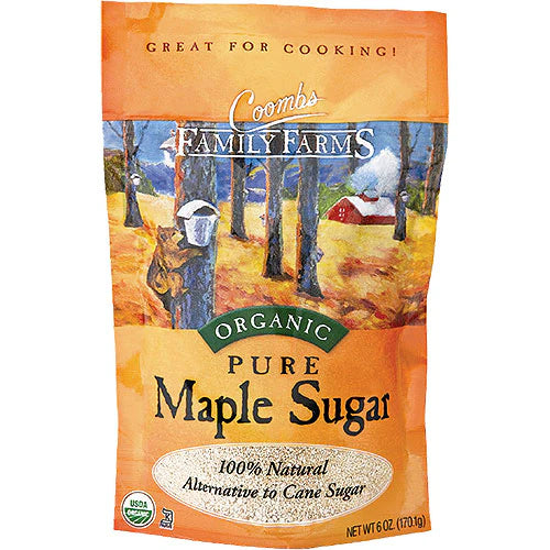 Coombs Family Farms Pure Organic Maple Sugar, 6 oz Resealable Pouch