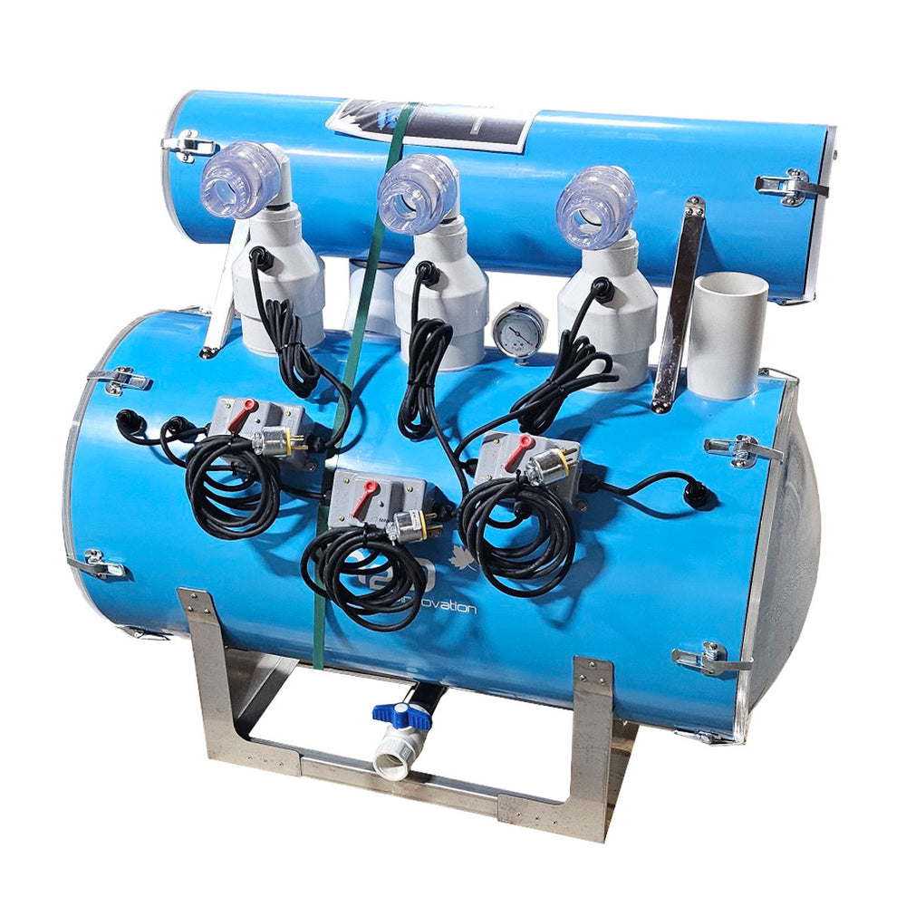 18"x36" H2O Horizontal Electric Vacuum Releaser w/Manifold and Three 1 HP Pumps