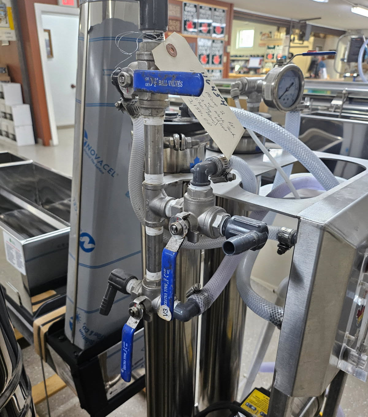 Used Leader Micro 2 RO Machine w/Wash Tank and 3 Way Valves