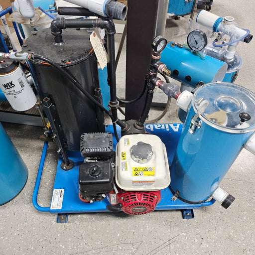 Used 5.5 HP Airablo Gas Powered Vacuum Pump w/Moisture Trap (8 CFM)