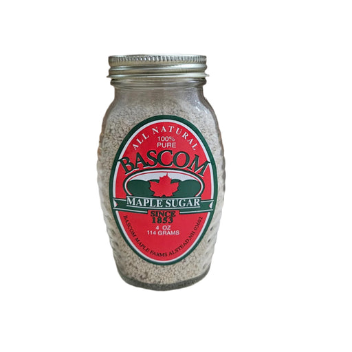 4 oz Glass Pure Maple Sugar Bascom