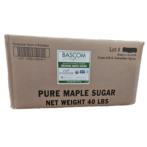 40 lb Box Sifted Granules Organic Maple Sugar