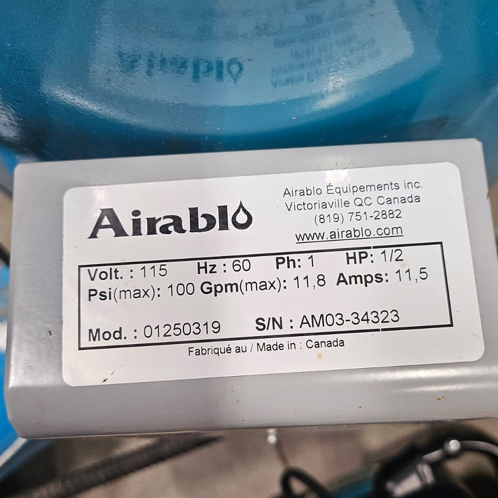 Used Airablo Vacuum Releaser with 1/2 hp Electric Submersible Pump