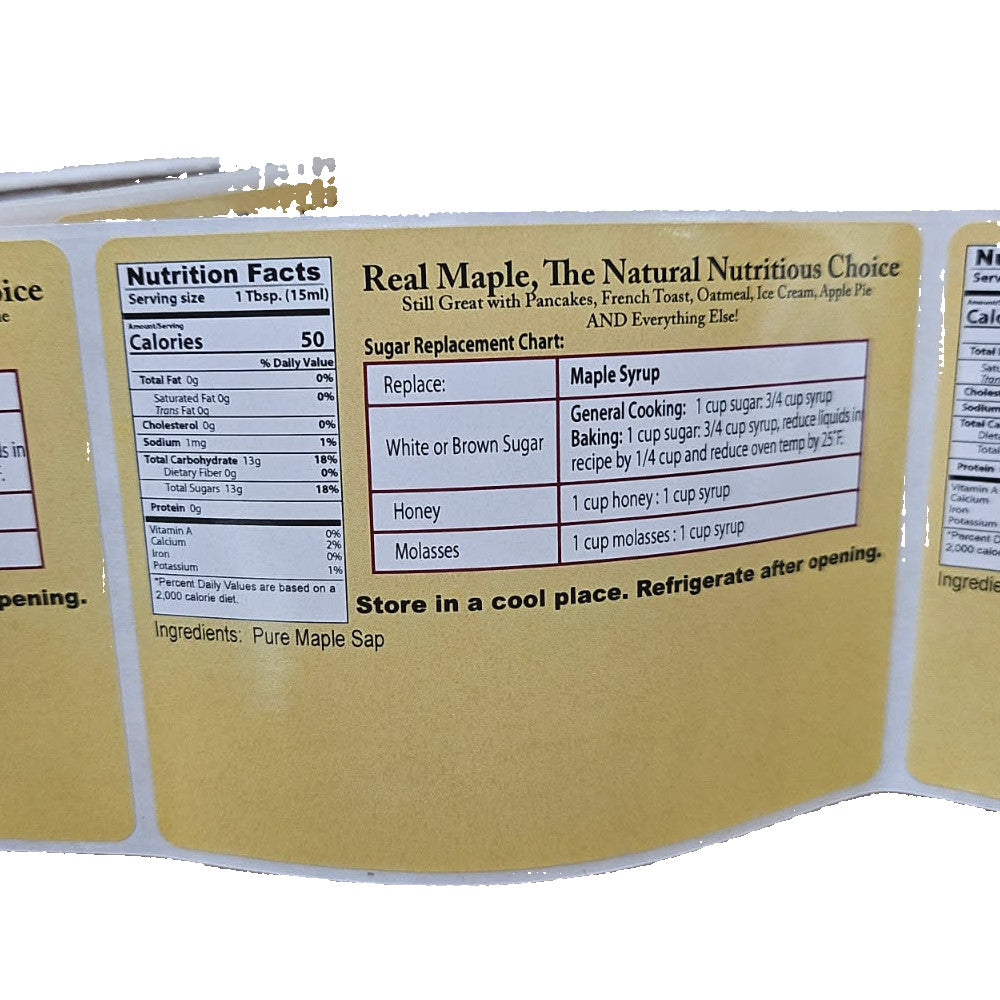 16 oz Decanter Back Label with Nutritional Label