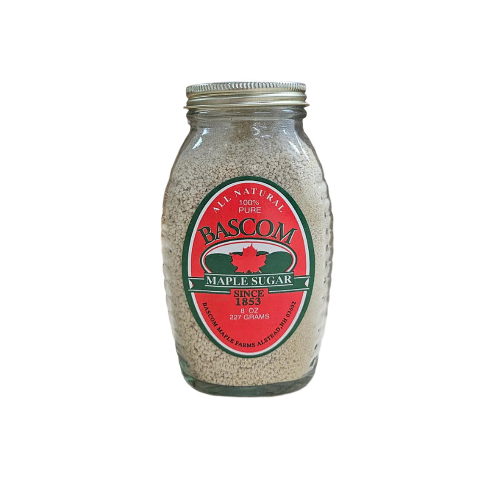 8 oz Glass Pure Maple Sugar - Bascom