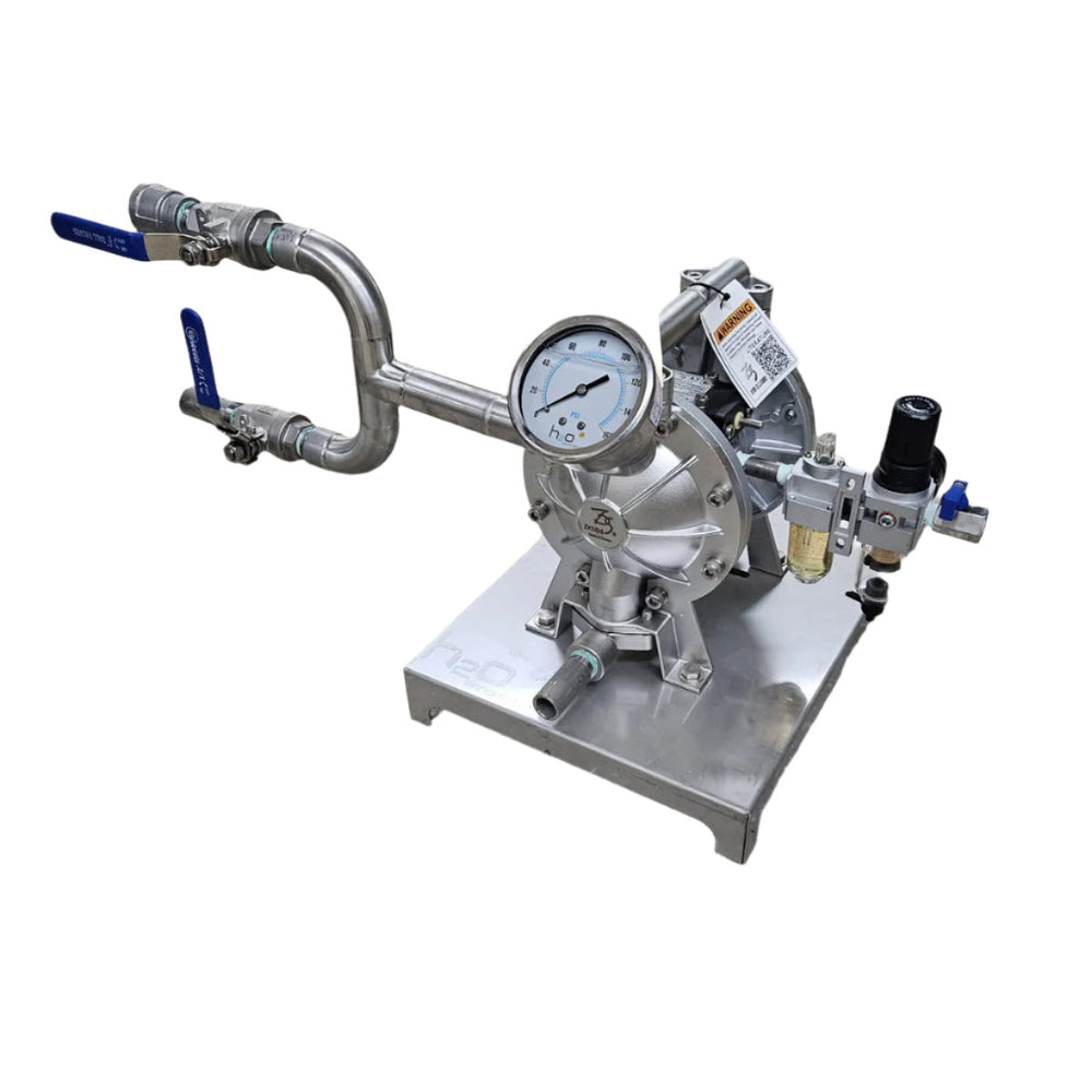 1/2" Air Diaphragm Pump with Base, Valves, and Regulator