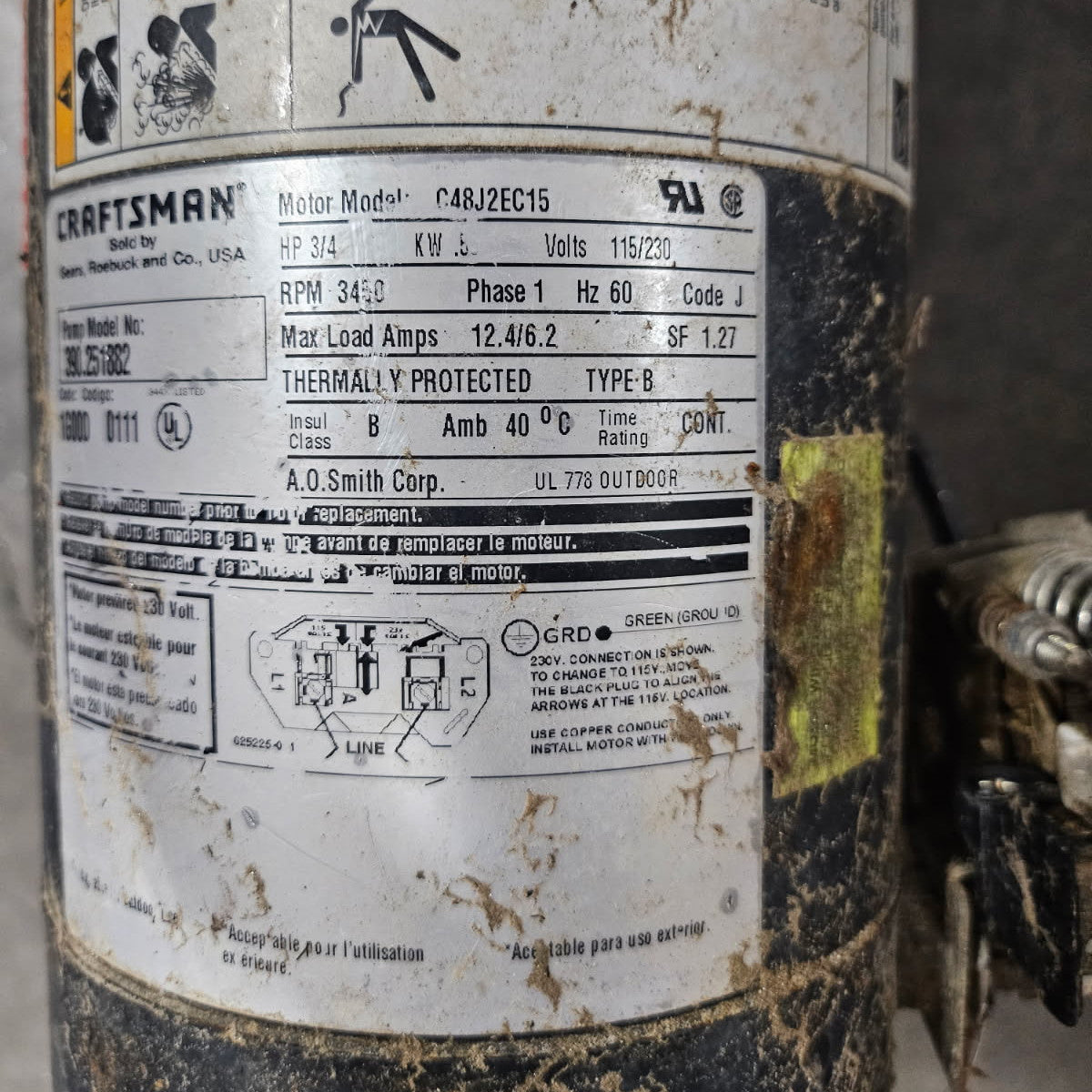 Used 3/4 HP Shallow Well Jet Pump