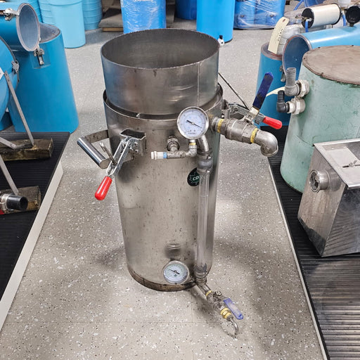 Used 12" CDL Round Vacuum Filter Press with Valve and Gauge