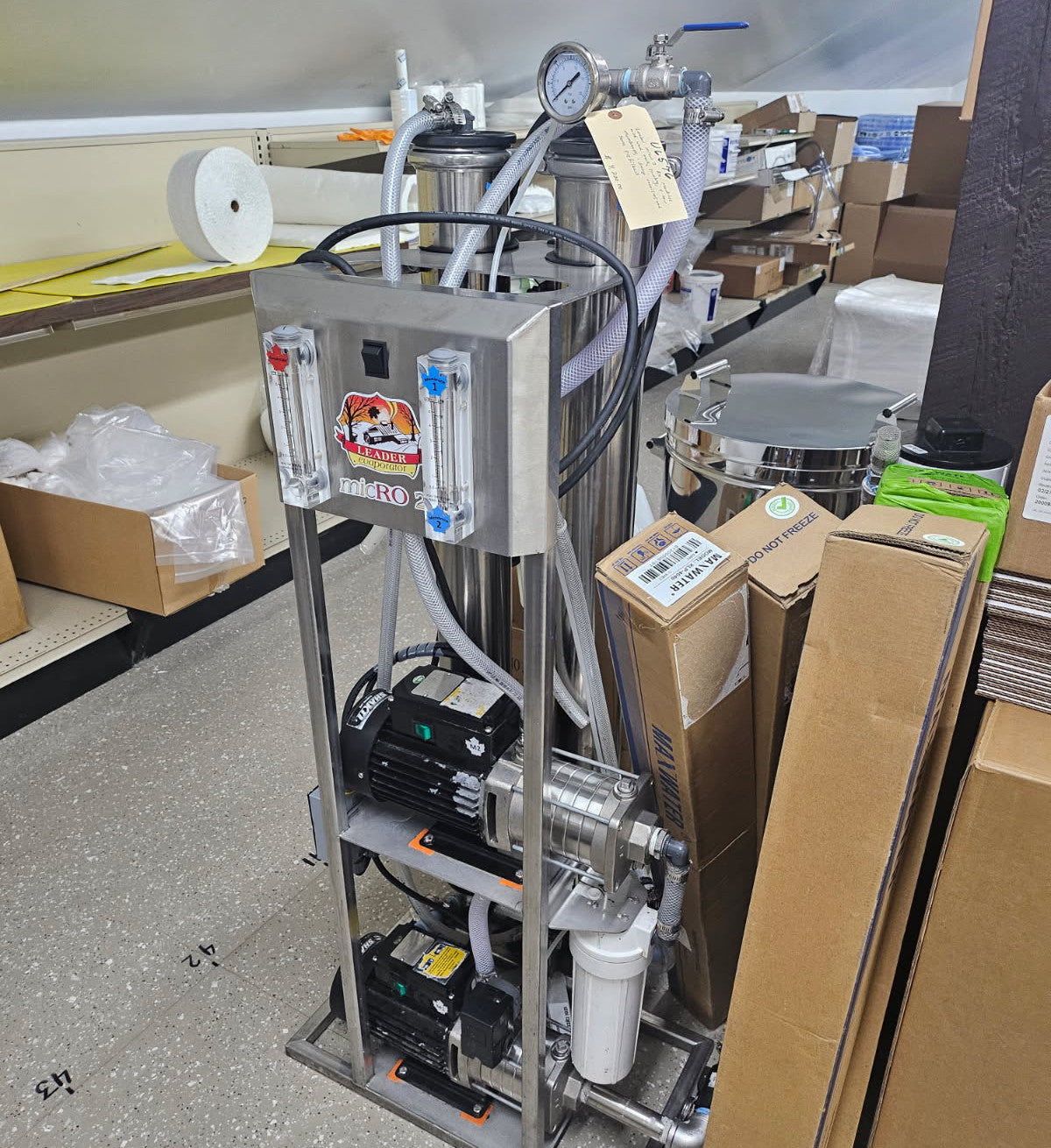 Used Leader Micro3 RO Machine with Wash Tank, New Membranes and More