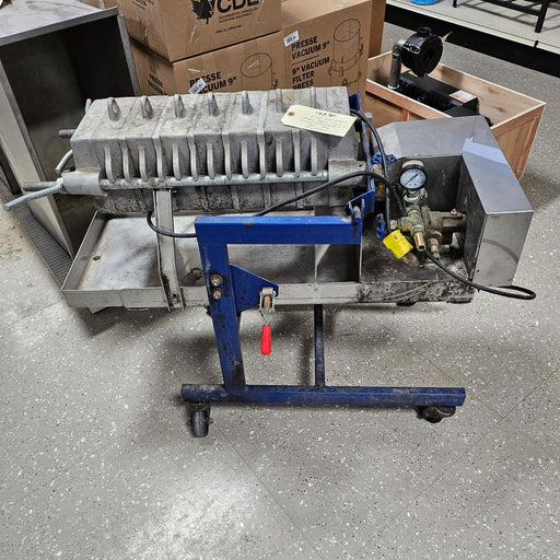 Used 7" D&G Full Stack Filter Press w/Gear pump and Stand on Wheels