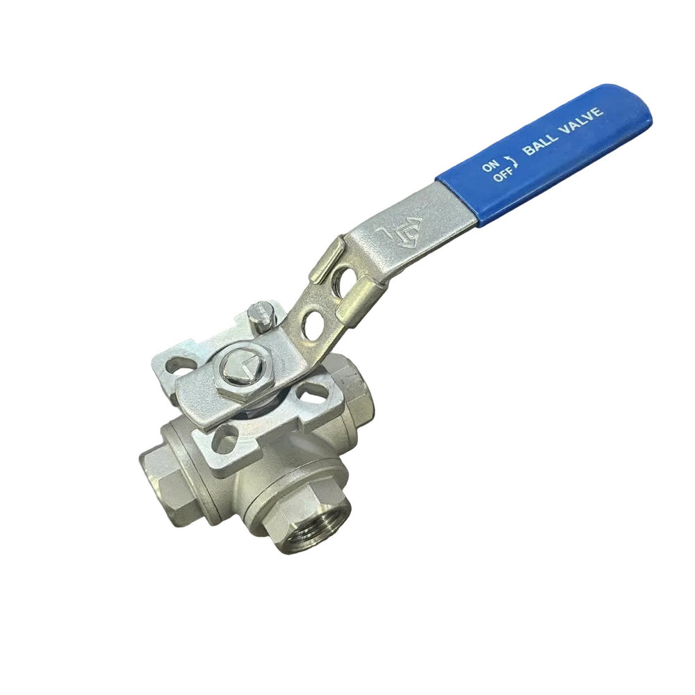 1/2" 3-Way Stainless Ball Valve