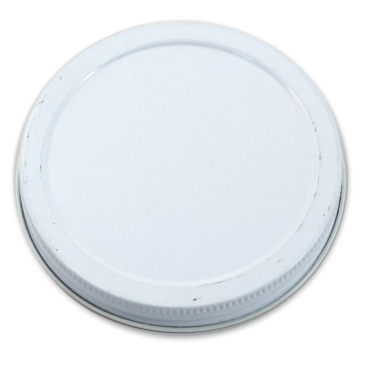 White Metal Cover for 1 lb Round Cream