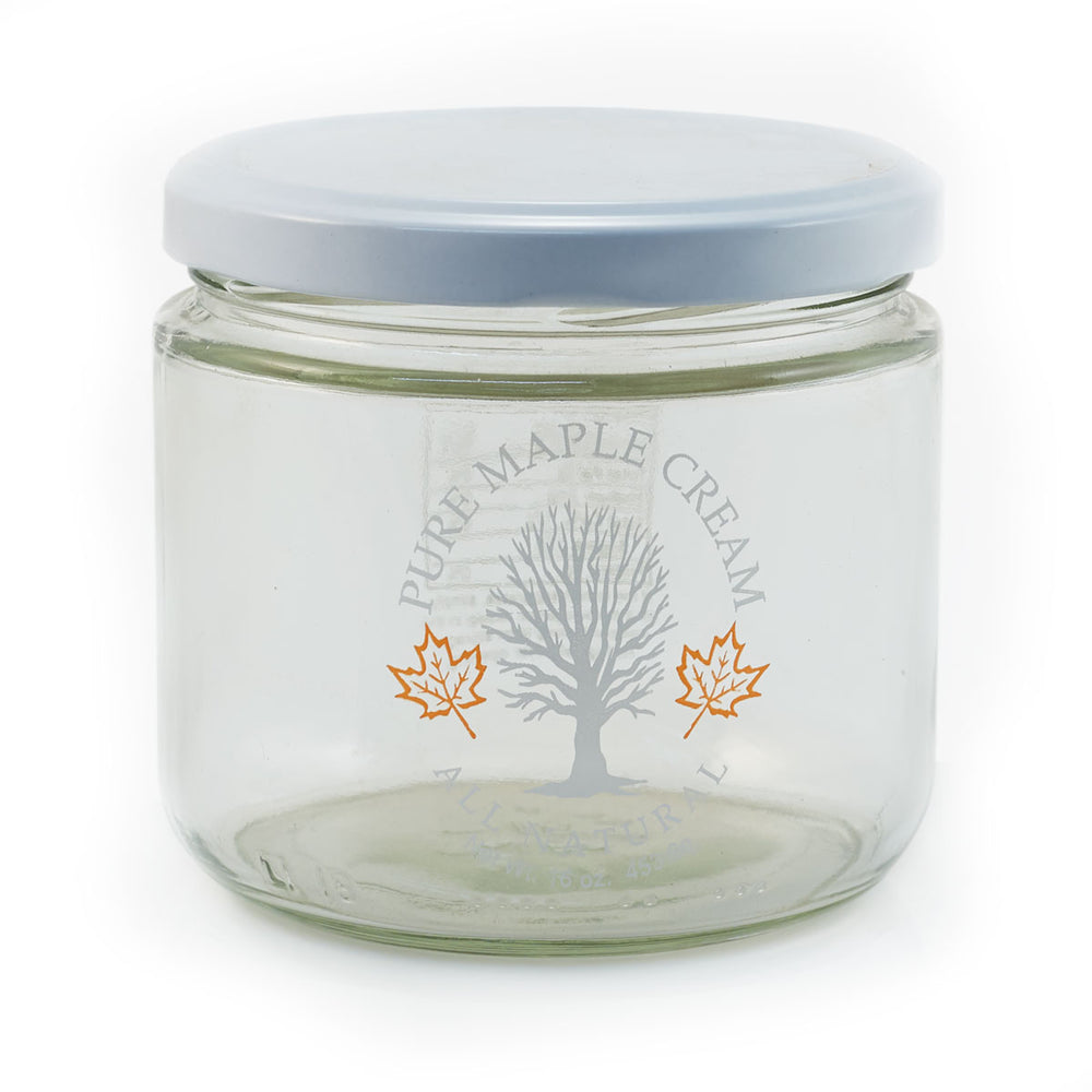 1 lb Printed Pure Maple Cream Glass Jar (12 per Case)