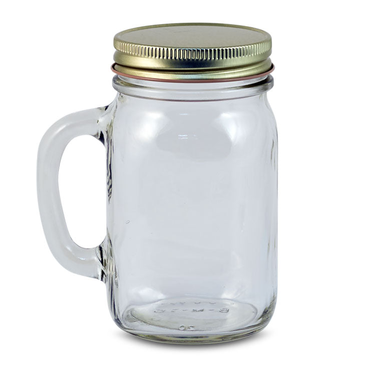 16 oz. Glass Mason Jar Mug (12 per case)