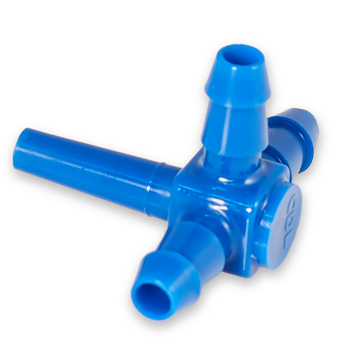 CDL 5/16 Max Flow End Line Plugged Tee (blue)