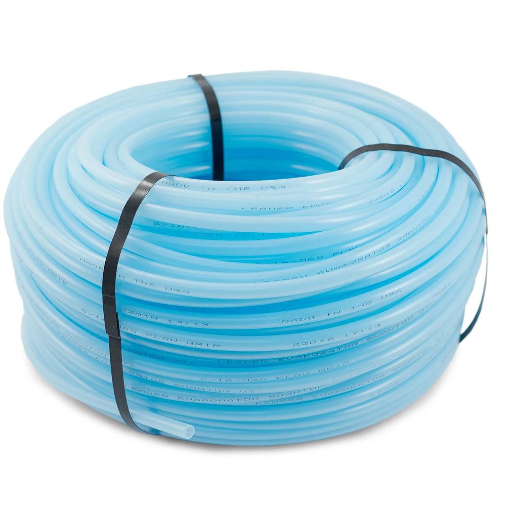 Leader Max Flow Grip Semi Rigid Blue Tubing.