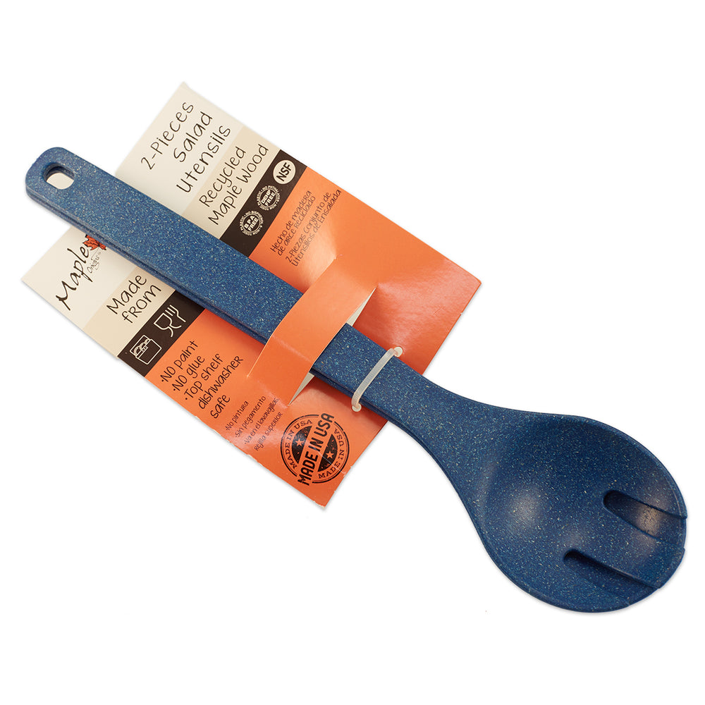 Maple Origins 12" Spoon and Fork Set (Lapis - blue color)