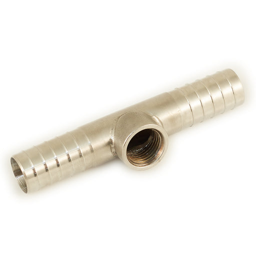 3/4" S.S. Mainline Tee (Bottom Piece w/1/2" Threaded Hole)