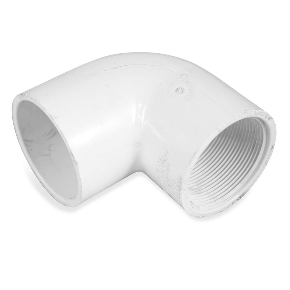 2" PVC 90 Degree Elbow (FPT x slip)