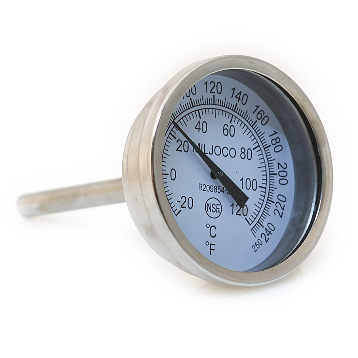 2" Dial Thermometer for Atlantic Fluid Vacuum Pump 2 1/2" stem (0-220 degrees)