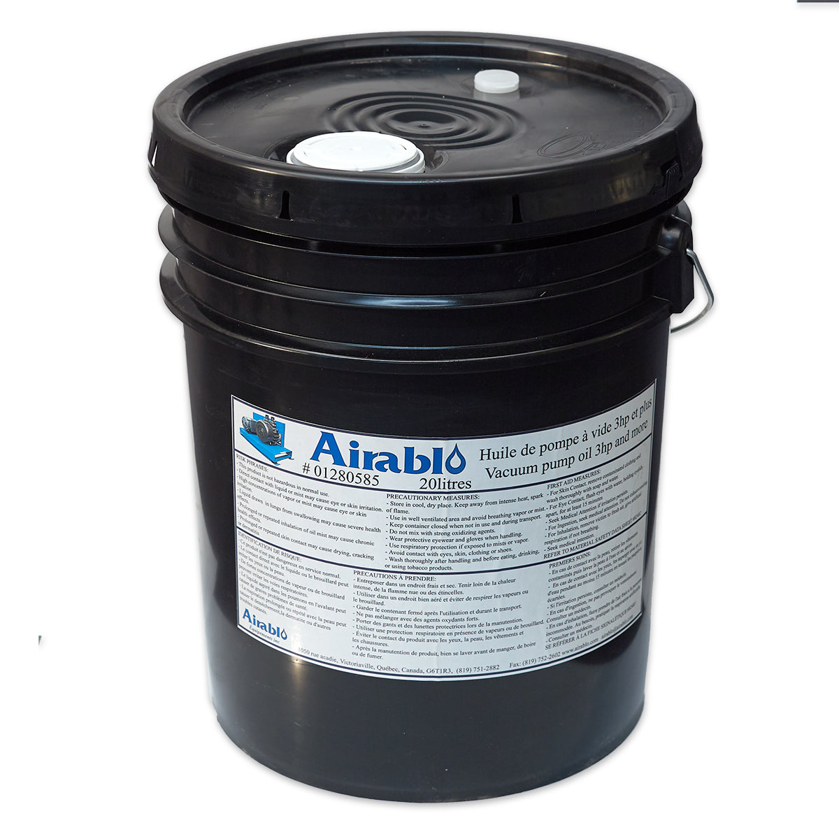 Oil for Flood Vacuum Pump (5 gal Pail) for 5 hp and Larger Airablo Pumps